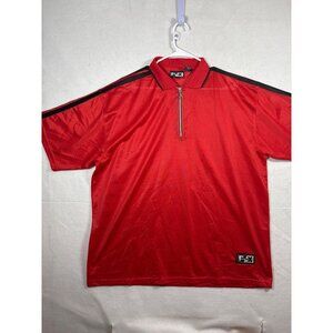 FX Street Active Red Mesh Polo Shirt XL Polyester Mens